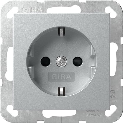 GIRA - SCHUKO-Steckd. SH o.Kr. SRK System 55 F Alu