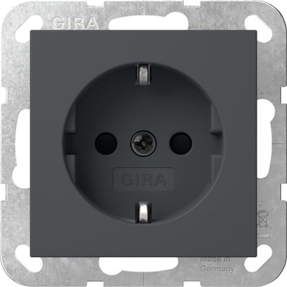 GIRA - SCHUKO-Steckd. SH o.Kr. SRK System 55 Anthrazit