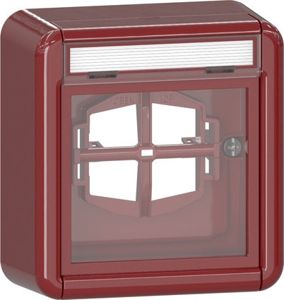 GIRA - Abd. BSF + Glasscheibe WG AP Rot