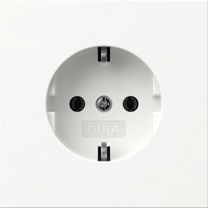 GIRA - SCHUKO-Steckd. Flächenschalter Reinweiß