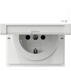 GIRA - SCHUKO-Steckd. KD + SH Flächenschalter Reinweiß