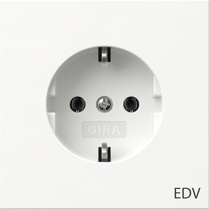 GIRA - SCHUKO-Steckd. Aufdruck EDV Flächenschalter Reinweiß