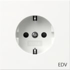 GIRA - SCHUKO-Steckd. Aufdruck EDV + SH Flächenschalter Reinweiß