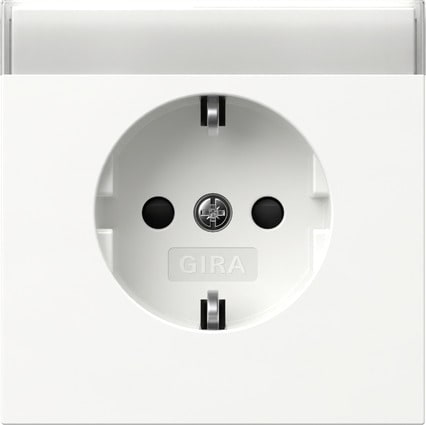 GIRA - SCHUKO-Steckd. BSF + SH Flächenschalter Reinweiß
