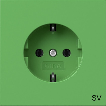 GIRA - SCHUKO-Steckd. SV Flächenschalter Grün