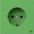 GIRA - SCHUKO-Steckd. SV Flächenschalter Grün