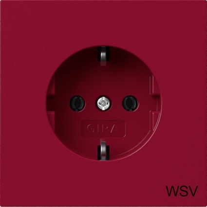 GIRA - SCHUKO-Steckd. WSV Flächenschalter Rot