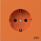 GIRA - SCHUKO-Steckd. ZSV Flächenschalter Orange