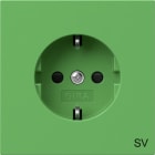 GIRA - SCHUKO-Steckd. SH SV Flächenschalter Grün