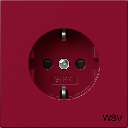 GIRA - SCHUKO-Steckd. SH WSV Flächenschalter Rot