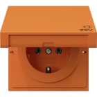 GIRA - SCHUKO-Steckd. KD ZSV Flächenschalter Orange