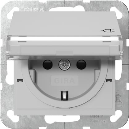GIRA - SCHUKO-Steckd. KD BSF + SH System 55 Grau m