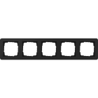 GIRA - Abdeckrahmen 5f Gira E1 Schwarz m