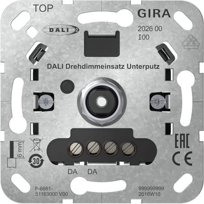 GIRA - DALI Drehdimmeins. UP Einsatz