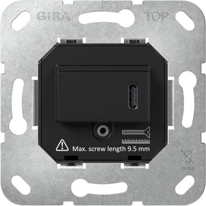 GIRA - USB-Spannungsvers. PD Typ C Einsatz Schwarz