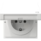 GIRA - Abd. SCHUKO-Steckd. KD Flächenschalter Reinweiß