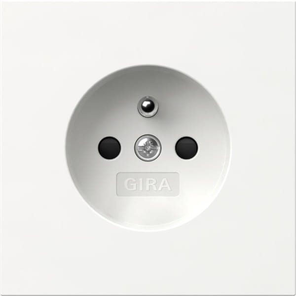 GIRA - Abd. Steckd. Erdstift SP Flächenschalter Reinweiß