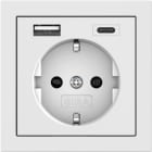 GIRA - SCHUKO SP USB-Spannungsvers. 2f Typ A/C Flächenschalter Reinweiß