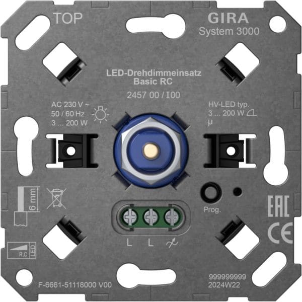 GIRA - S3000 LED-Drehdimmeins. Basic RC Einsatz