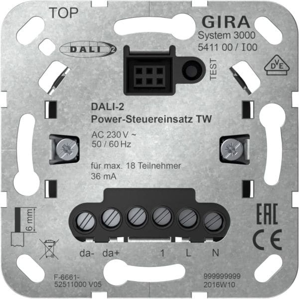 GIRA - S3000 DALI-2 Power-Steuereins. TW Einsatz