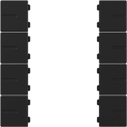 GIRA - Wippenset 4f Tastsens.4.55 Plus Schwarz m