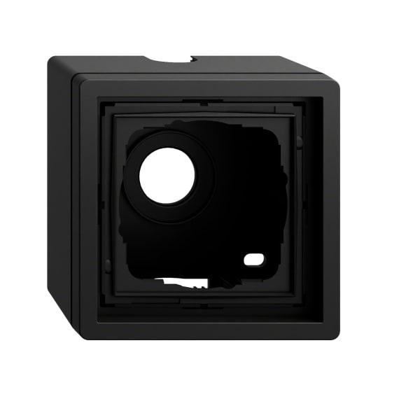 GIRA - AP-Gehäuse 1f + Rahmen Gira F100 Schwarz m(lack.)