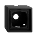 GIRA - AP-Gehäuse 1f + Rahmen Gira F100 Schwarz m(lack.)