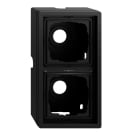 GIRA - AP-Gehäuse 2f + Rahmen Gira F100 Schwarz m(lack.)