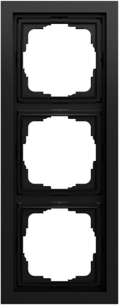 GIRA - Abdeckrahmen 3f flach Gira F200 Schwarz m(lack.)