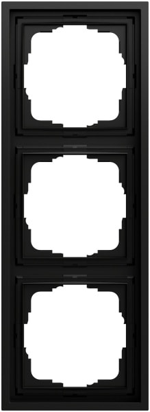 GIRA - Abdeckrahmen 3f Gira F300 Schwarz m(lack.)