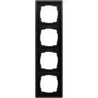 GIRA - Abdeckrahmen 4f Gira F100 Schwarz m(lack.)