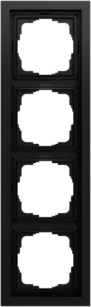 GIRA - Abdeckrahmen 4f Gira F200 Schwarz m(lack.)