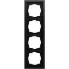 GIRA - Abdeckrahmen 4f flach Gira F200 Schwarz m(lack.)