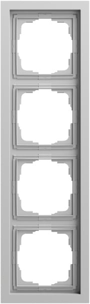 GIRA - Abdeckrahmen 4f Gira F200 Grau m(lack.)