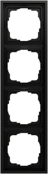 GIRA - Abdeckrahmen 4f Gira F300 Schwarz m(lack.)