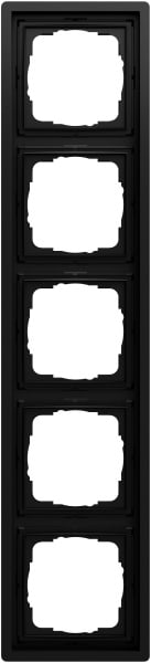 GIRA - Abdeckrahmen 5f Gira F100 Schwarz m(lack.)
