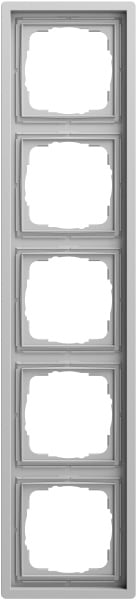 GIRA - Abdeckrahmen 5f Gira F100 Grau m(lack.)