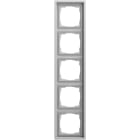 GIRA - Abdeckrahmen 5f Gira F100 Grau m(lack.)