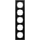 GIRA - Abdeckrahmen 5f Gira F200 Schwarz m(lack.)