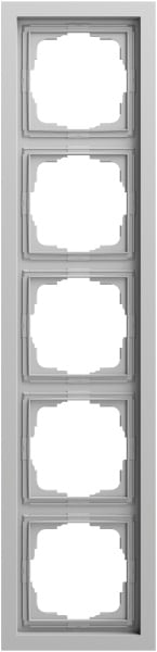 GIRA - Abdeckrahmen 5f Gira F200 Grau m(lack.)