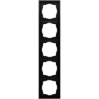 GIRA - Abdeckrahmen 5f Gira F300 Schwarz m(lack.)