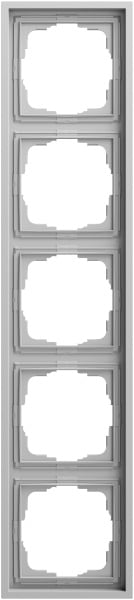 GIRA - Abdeckrahmen 5f Gira F300 Grau m(lack.)