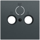 GIRA - Abd. Koaxial-Antennensteckd. System 70 Anthrazit(lack.)