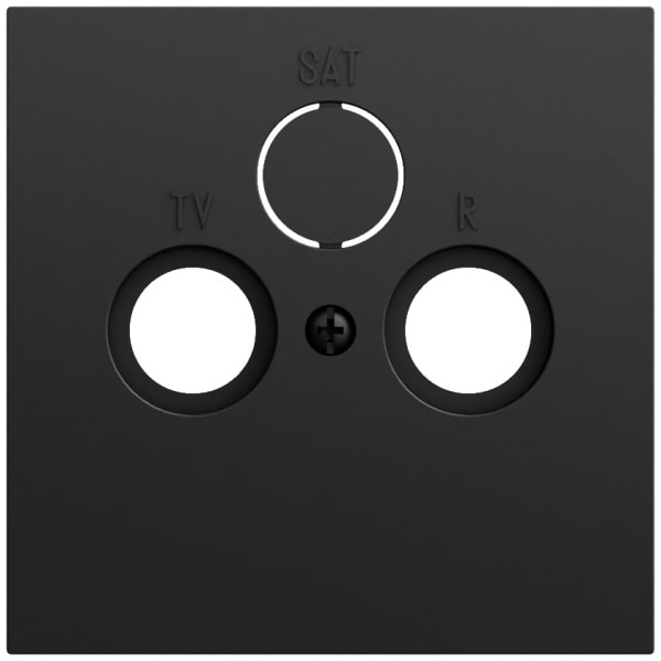 GIRA - Abd. Koaxial-Antennensteckd. System 70 Schwarz m(lack.)