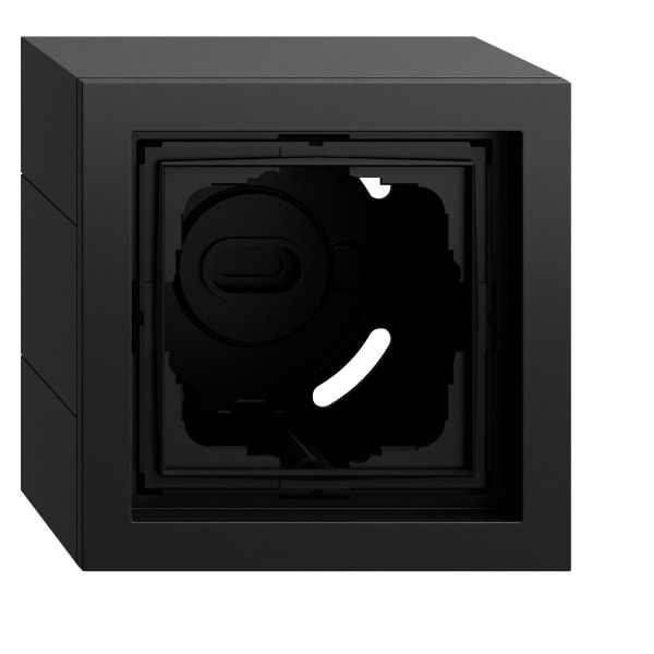 GIRA - AP-Gehäuse 1f + Rahmen Gira F200 Schwarz m(lack.)