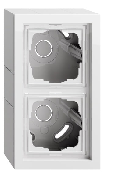 GIRA - AP-Gehäuse 2f + Rahmen Gira F200 Reinweiß