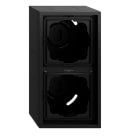 GIRA - AP-Gehäuse 2f + Rahmen Gira F300 Schwarz m(lack.)