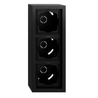 GIRA - AP-Gehäuse 3f + Rahmen Gira F200 Schwarz m(lack.)