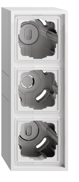 GIRA - AP-Gehäuse 3f + Rahmen Gira F300 Reinweiß