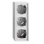 GIRA - AP-Gehäuse 3f + Rahmen Gira F300 Reinweiß